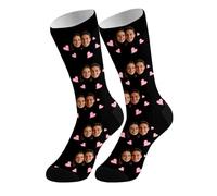 Custom Socks with Faces Personalized Sock with Photo Customizable Unisex Funny Crew Sock Custom Valentines Gifts Gift for Birthday, Valentine's Day, Anniversaries Weddings