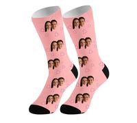 Custom Socks with Faces Personalized Sock with Photo Customizable Unisex Funny Crew Sock Custom Valentines Gifts Gift for Birthday, Valentine's Day, Anniversaries Weddings