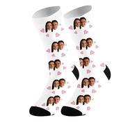 Custom Socks with Faces Personalized Sock with Photo Customizable Unisex Funny Crew Sock Custom Valentines Gifts Gift for Birthday, Valentine's Day, Anniversaries Weddings