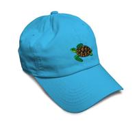 Custom Soft Baseball Hat Embroidered Dad Hat Sea Turtle A Embroidery Men & Ladies Baseball Cap Cotton, Aqua Design Only, One size