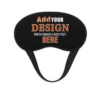 Custom Soft Eye Mask for Man Woman, Personalised Eye Sleep Shade Cover with Picture Texts Customized Design Blackout Eye Sleeping Mask for Home Travel Office (Style 2)