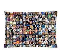 Custom Soft-home Decoration Japanese Anime one piece Rectangle Pillow Case 20x30 Inchs (one side)