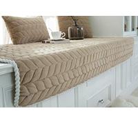 Custom Soft Non-Slip Velvet Bay Window Cushion Pad | Plush Windowsill Mat for Home Decor | Ideal for Indoor Bench Seats & Sofas in Living Room & Bedroom