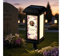 Custom Solar Light with Photo Name for Cemetery Grave Memorial Decor,5