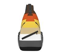 Custom Solid Bear Pride Flag Crossbody Sling Backpack Men Gay LGBT GLBT Shoulder Chest Bag for Hiking