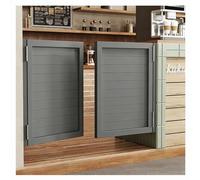 Custom Solid Wood Swinging Cafe Doors - Auto Close Barn Door for Bar & Porch Entrance - Interior Counter Swing Doors in Various Sizes & Colors (B,W 90x90cm)