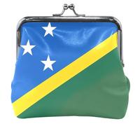 Custom Solomon Islands Flag Women's Coin Purses & Pouches Buckle Kiss Lock Card Change Holder for Coins