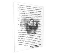 Custom Song Lyrics Canvas Prints with Your Photos,Personalised Music Lyrics Canvas Wall Art,Customised Picture Frames(12" X 18")