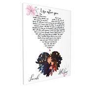 Custom Song Lyrics Canvas Prints with Your Photos,Personalised Music Lyrics Canvas Wall Art,Customised Picture Frames(20" X 24")
