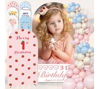 Custom Spandex Fitted Arch Backdrop Cover - PersonaliSed Arch Covers Stretchy Backdrop Fit Round Top Balloon Backdrop Frame Stand for Wedding Birthday Graduation Party Baby Shower Decoration