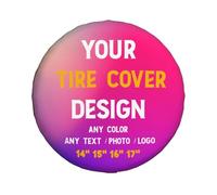 Custom Spare Tire Cover, Personalised Waterproof Dust-Proof Wheel Cover Protectors with Photo Text Logo Customised for Travel Trailer Truck SUV Universal All Vehicles