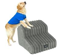Custom Sponge Multi-Step Pet Stairs, Non-Slip Bottom - Pet Ramp Steps for Beds, Couches to Assist Easy Climbing. (Two-layer,gray)
