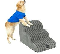 Custom Sponge Multi-Step Pet Stairs, Non-Slip Bottom - Pet Ramp Steps for Beds, Couches to Assist Easy Climbing. (Three-layer,gray)
