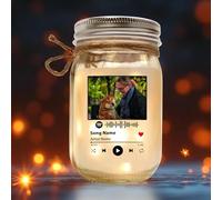 Custom Spotify Code Jar Light with Picture - Personalized Gift for Mom Grandma - Music Memory Jar for Mother's Day, Birthday, or Sentimental Home Decor