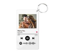 Custom Spotify Keychain with Picture,Custom Scannable Spotify Music Song Code Keychain