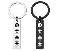 Custom Spotify Keyring, Personalised Scannable Spotify Code Keychain - Personalized Keychain Engraved Key ring, Custom Stainless steel Keyring