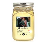 Custom Spotify Music Player Jar Light with Photo - Romantic Gift for Husband Wife Boyfriend Girlfriend - Valentine's, Xmas, or Birthday Surprise