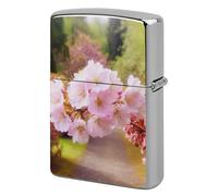 Custom Spring Blossom Flower Lighter Case Personalized Metal Lighter Cover Holder Reusable Shockproof Protective Lighters Without Insert Gift for Men Women Dad Husband