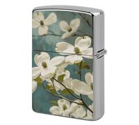 Custom Spring Dogwood Blossoms Lighter Case Personalized Metal Lighter Cover Holder Reusable Shockproof Protective Lighters Without Insert Gift for Men Women Dad Husband