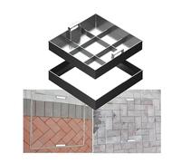 Custom Square Stainless Steel Inspection Cover for Invisible Septic Tank Metal Access Lid with Paving Base (27x27in) Heavy Duty Sewer Cover