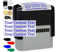 Custom Stamp Personalised Self Inking Stamps Customised Name Signature Ink Stamp for Business Office Date Return Address Label Rubber Stamper Personal