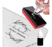 Custom Stamp Personalised Stamp Create Your Own Laurel Leaf Handmade Name Family Business Thank You Stamp Small Business