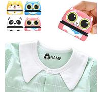 Custom Stamp, Personalized self Inking Name Stamps, Personalized Name Stamper for Daycare, Nursing Home,School, Clothing, Not Easy to Fade Stamp with The Child's Name, Cute pet-Pink cat