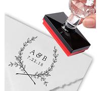 Custom Stamp Personalized Stamp Elegant Laurel Monogram Wedding Save The Date Wedding Date Personalized Address Labels