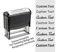 Custom Stamp Self Inking - Personalized Address or Name Stamp, Customized Rubber Stamps for Office Business Teacher - Fast Drying Clean and Crisp, 5 Ink Color 3-7 Lines Perfect for Long Address