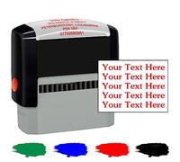 Custom Stamps Self Inking Up to 5 Lines of Personalized Address Stamps with Name Customized Rubber Seal for Busines