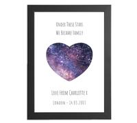 Custom Star Chart Print Under These Stars You Became My Step Dad Personalised Gift From Stepson From Stepdaughter Unique For Father's Day Gift Birthday Christmas Custom Astronomical Present & Keepsake