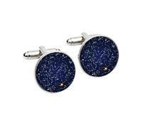 Custom Star Map Cufflinks • Personalised Night Sky Gift for Him • Anniversary Wedding Gift • Custom Constellation Date Location Keepsake • 18mm Cufflinks in Gift Box • Unique Sentimental Present