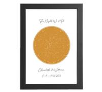 Custom Star Map Night Sky - Personalised Romantic Print for Anniversaries, Birthdays, Christmas, Valentine's, Weddings - Great Gift for Him, Her