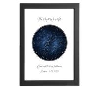 Custom Star Print - Night We Met - Anniversary Romantic Gift - Night Sky Constellation Print Personalised
