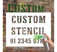 Custom Stencil, Personalized Text PVC Template, Reusable Stencil for Painting on Walls, Fabric, Wood, Signs and More - Multiple Sizes