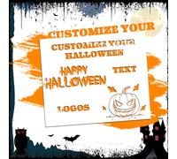 Custom Stencils for Spray Painting, Personalized Stencil Stuff with Logo/Text, Reusable Stencils for Sign Making, Multi-Use on Wood Paper Fabric Ceramic Plastic Metal (Halloween Style)