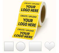 Custom Stickers for Business Logo on Roll: Personalized Photo, Text or Image Labels - Business Logo, Thank You, Custom Packaging Labels (1-6 Inch, 50-500Pcs)