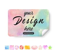 Custom Stickers Personalized Labels - Customized Stickers with Any Design Image Logo Text,Custom Stickers for Business Logo,Custom Thank You Label Stickers,100 Labels (Rectangle,4"x2")
