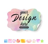 Custom Stickers Personalized Labels - Customized Stickers with Any Design Image Logo Text,Custom Stickers for Business Logo,Custom Thank You Label Stickers,100 Labels (Fancy Frame,2"x1")