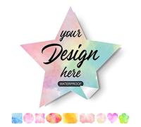 Custom Stickers Personalized Labels - Customized Stickers with Any Design Image Logo Text,Custom Stickers for Business Logo,Custom Thank You Label Stickers,100 Labels (Star,2"x2")