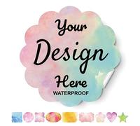 Custom Stickers Personalized Labels with Any Design Image Logo Text,Custom Stickers for Business Logo,Custom Thank You Label Stickers,100 Labels (Scalloped,2.5"x2.5")