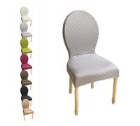 Custom Stretch Dining Chair Covers Set of 6/4 Oval/Round Back Slipcovers for Dining Room Protective Fitted Covers for Large/Small Chairs Easy to Clean Stylish Design