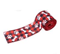 Custom Style Pet Ribbon 6cm with Wire Edge(A)