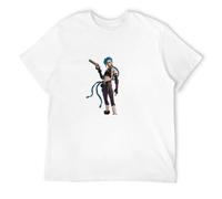 Custom Summer Men Arcane Jinx 1 Quick Dry T-Shirt 100% Polyester Couple Style Round Neck Jogging T-Shirt White XL