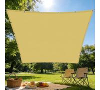 Custom Sun Sail 250x400 cm UV-Resistant Canopy with Grommets Breathable Fabric for Patio Garden Balcony Camping - Sand Yellow Shade Solution