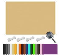 Custom Sun Shade Sail 6.5 x 8 m with Grommets UV Resistant Windproof Tear-Resistant Waterproof Square Canopy for Balcony Patio Garden - Sand Yellow