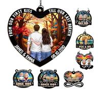 Custom Suncatchers for Windows Hanging, Personalized Husband and Wife Sun Catchers, Wedding Birthday Gifts for Her Him, Couple Anniversary Suncatcher