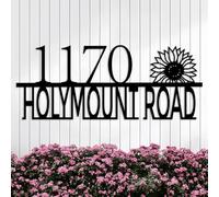 Custom Sunflower Mailbox Number,Personalized House Numbers for Outside,Address Numbers for Houses,Metal House Number,Address Signs for Houses,Custom Signs Outdoor Metal,Teacher Gifts