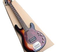 Custom Sunset Color 5-String Bass with Built-In Amplification Line - Perfect for Bassists Seeking a and High- Instrument for Professional Performance