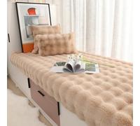 Custom Super Soft Plush Bay Window Mat - Non-Slip Bench Seat Cushion Cover for Indoor Decor Windowsill Pad for Living Room Bedroom Sofa Comfortable Home Accessories